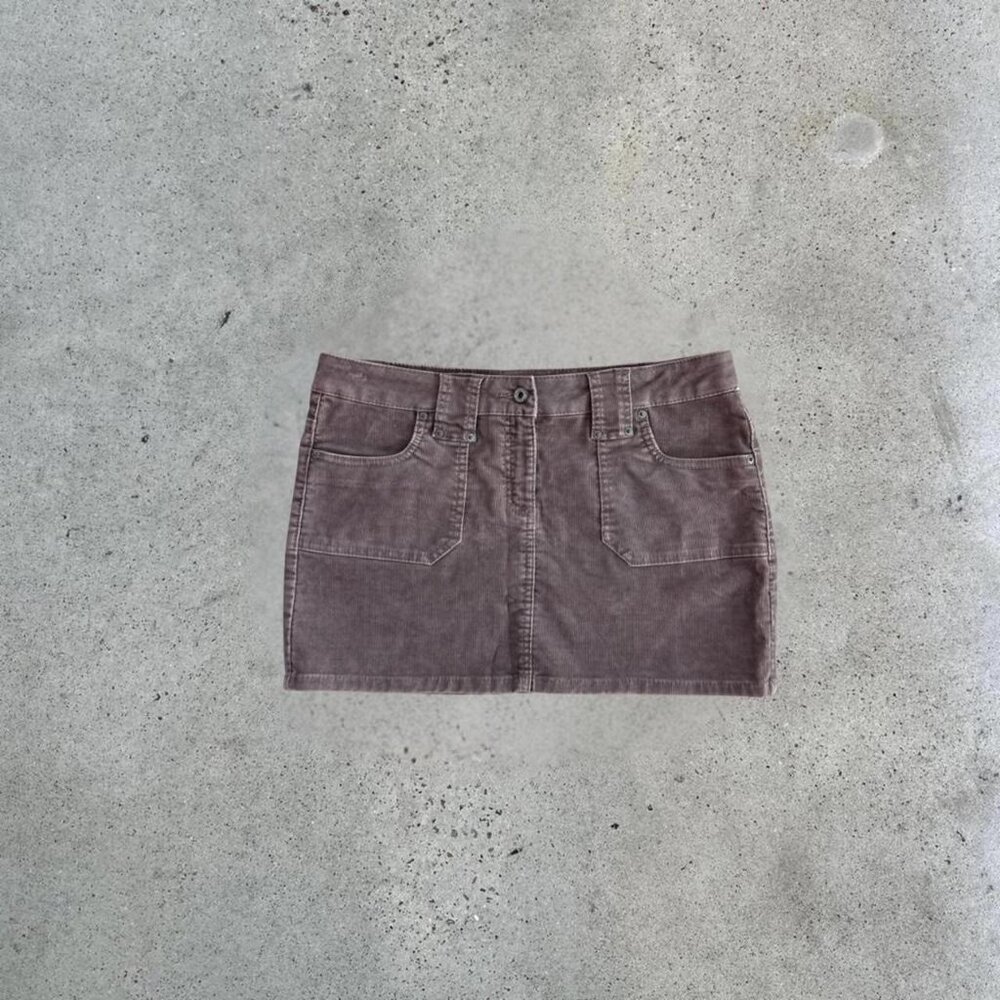 Vintage brown corduroy mini skirt